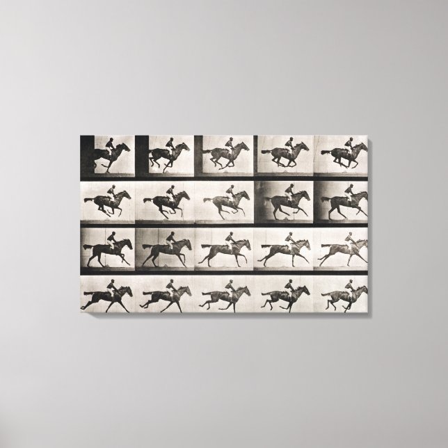 Lienzo Jockey sobre un caballo galopante, plato 627 de 'A (Anverso)