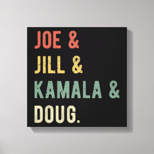 Lienzo Joe & Jill & Kamala & Doug I