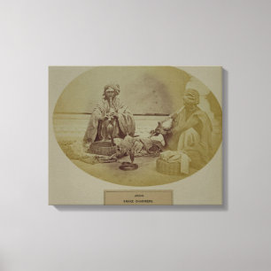 Lienzo Jogis o encantadores de serpiente, casta baja