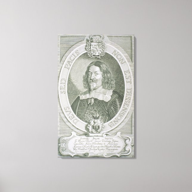 Lienzo Johann Adler Salvius (1590-1652) de 'Portraits d (Anverso)