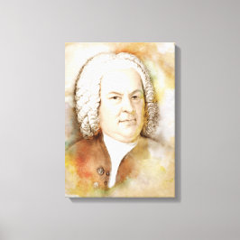 Lienzo Johann Sebastian Bach on Canvas - Watercolor Style