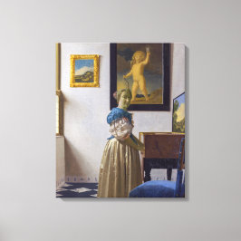 Lienzo Johannes Vermeer - Dama de pie en un virginal