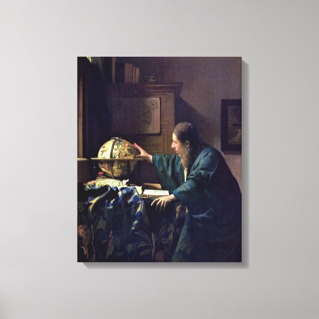 Lienzo Johannes Vermeer - El astrónomo (Anverso)