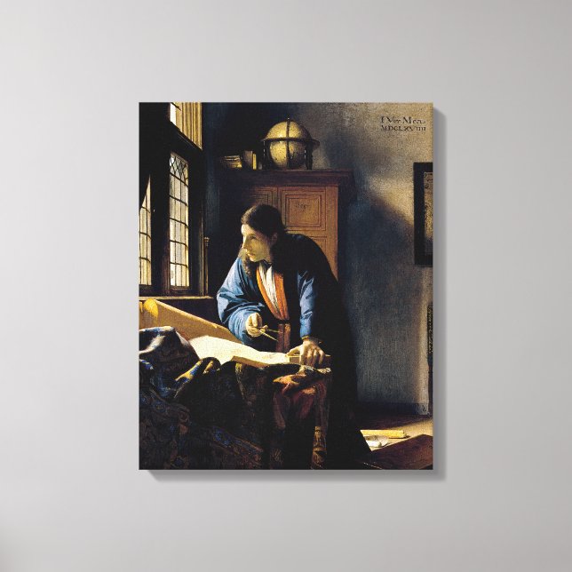 Lienzo Johannes Vermeer - El geógrafo (Anverso)