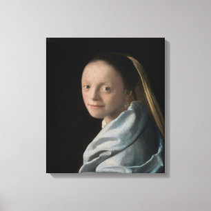 Lienzo Johannes Vermeer - Estudio de una joven mujer
