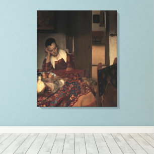Lienzo Johannes Vermeer, jóvenes durmiendo