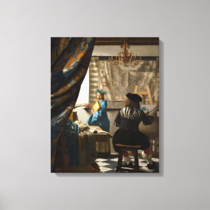 Lienzo Johannes Vermeer - La alegoría de la pintura