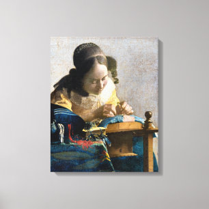 Lienzo Johannes Vermeer - La encajera