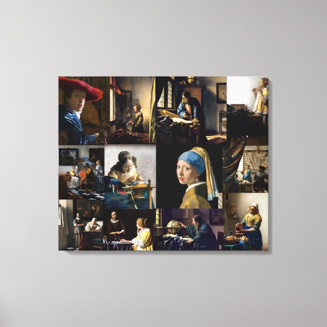 Lienzo Johannes Vermeer - Masterpieces Patchwork (Anverso)