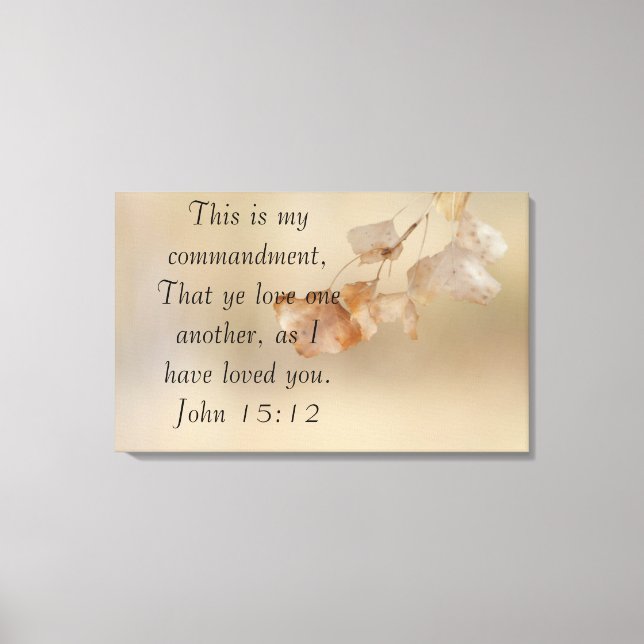 Lienzo John 15:12 (Anverso)