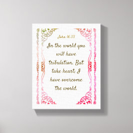 Lienzo John 16 : 33 | Citas de la biblia motivadoras Vers