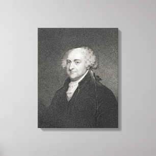 Lienzo John Adams, grabado por James Barton Longacre (179