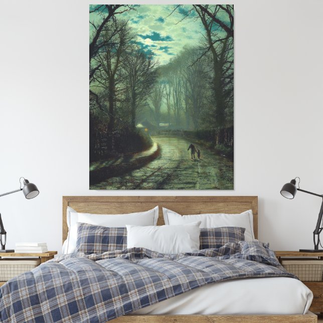Lienzo John Atkinson Grimshaw - Cerca de casa  (Insitu(Dormitorio))