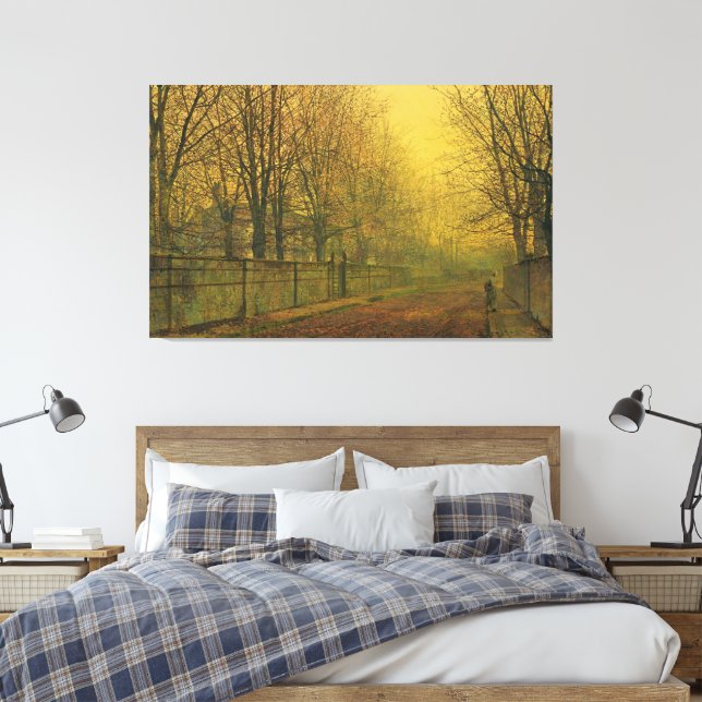 Lienzo John Atkinson Grimshaw - En el resplandor dorado (Insitu(Dormitorio))