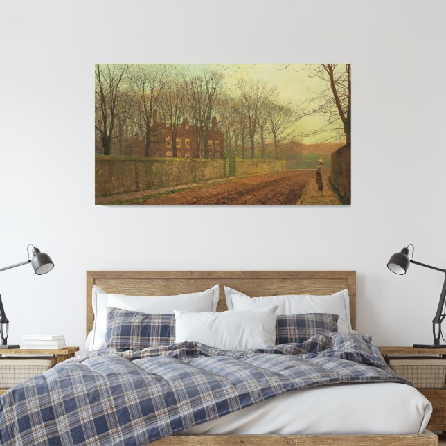 Lienzo John Atkinson Grimshaw - La colonia de grajos (Insitu(Dormitorio))