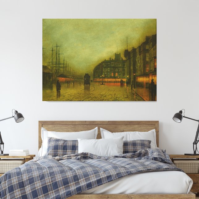 Lienzo John Atkinson Grimshaw - Muelles de Liverpool  (Insitu(Dormitorio))