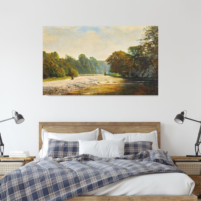 Lienzo John Atkinson Grimshaw - Stepping Stones, Bolton  (Insitu(Dormitorio))