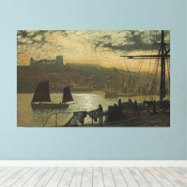 Lienzo John Atkinson Grimshaw - Whitby Abbey And Church