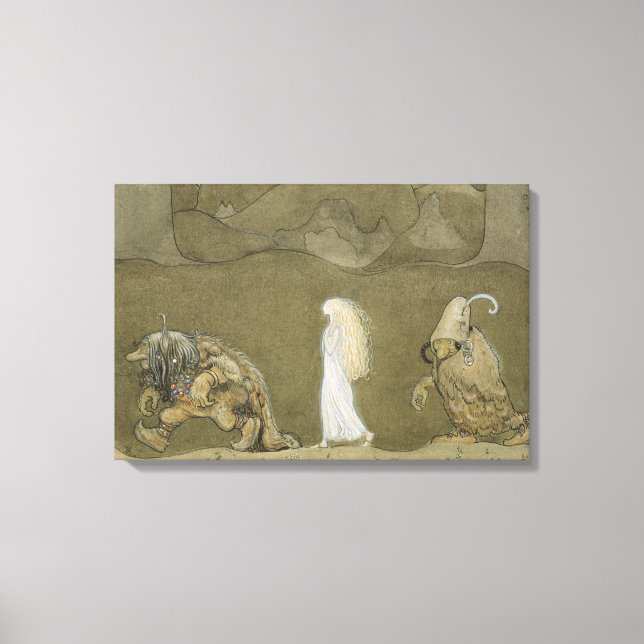 Lienzo John Bauer - La princesa y los trolls (Anverso)