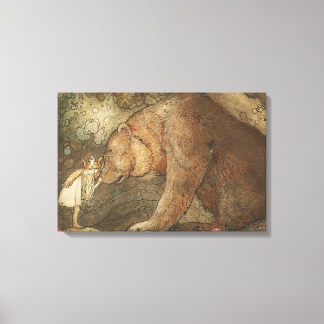 Lienzo John Bauer - Pobre Pequeña Base (Anverso)