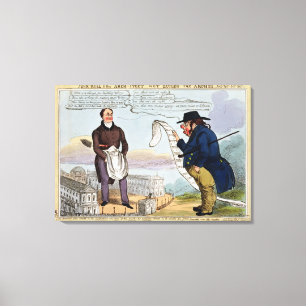 Lienzo John Bull y el arquitecto Wot construyen los arcos