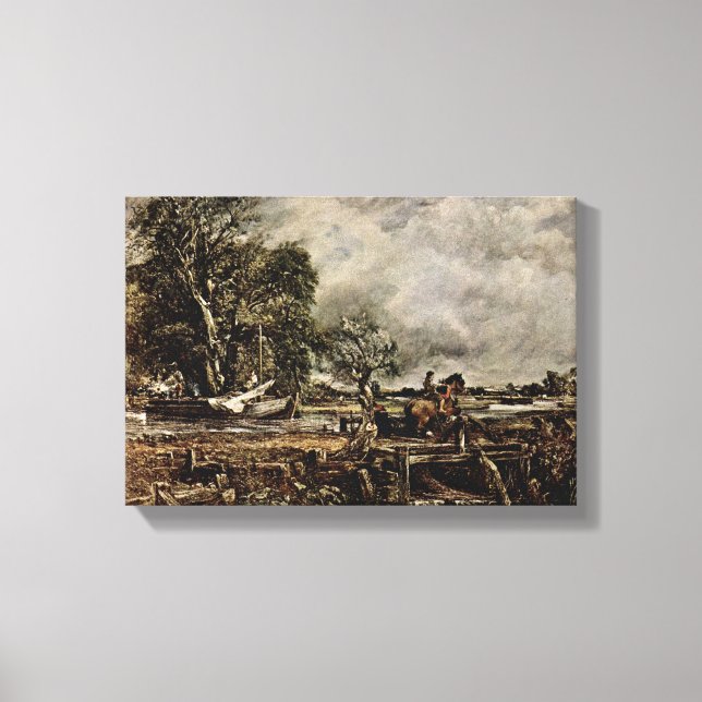 Lienzo John Constable - El Caballo Saltante (Anverso)
