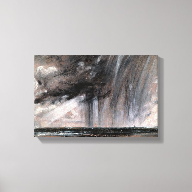 Lienzo John Constable - Estudio de la capa marina con la  (Anverso)
