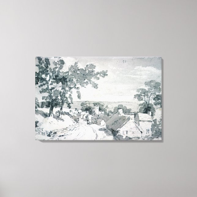 Lienzo John Constable | La entrada a la aldea de Ed (Anverso)