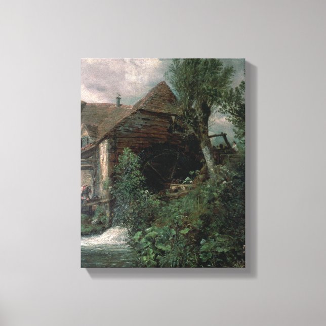 Lienzo John Constable | Molino de agua en Gillingham, Dor (Anverso)