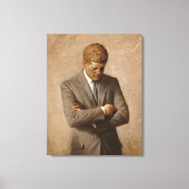 Lienzo John Fitzgerald Kennedy - Retrato oficial (Anverso)