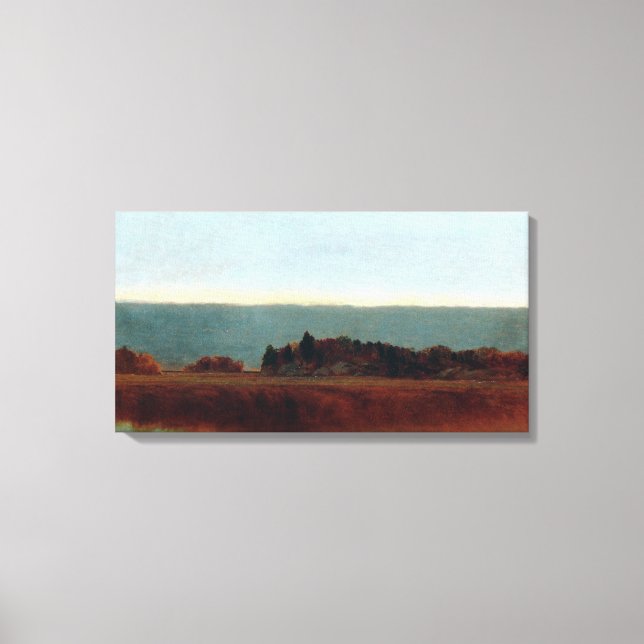 Lienzo John Frederick Kensett Salt Meadow en octubre (Anverso)