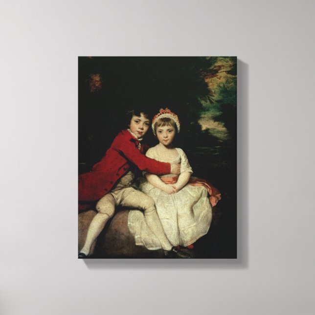 Lienzo John Parker y su hermana Theresa, 1779 (Anverso)