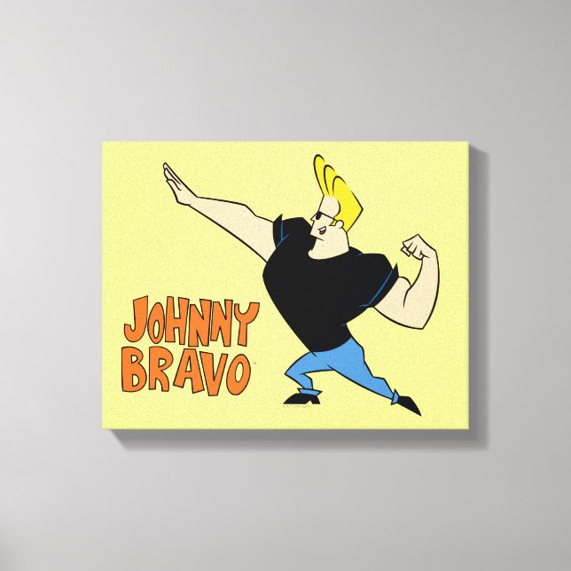 Lienzo Johnny Bravo Flexing (Anverso)