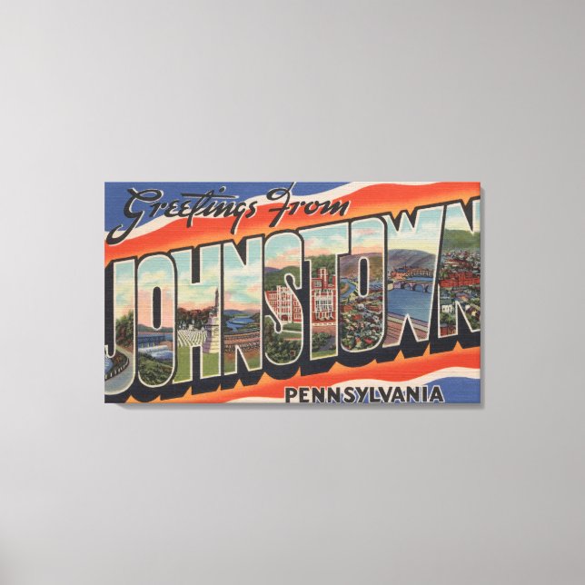Lienzo Johnstown, Pennsylvania - Escenas de letras grande (Anverso)