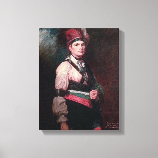 Lienzo Joseph Brant, Jefe de los Mohawks, 1742-1807 (Anverso)