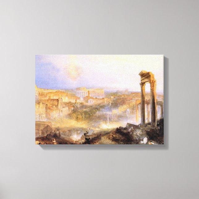 Lienzo Joseph Mallord Turner - Roma moderna, Camp Vaccino (Anverso)