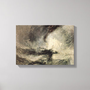 Lienzo Joseph William Turner - Tormenta de nieve en el pu