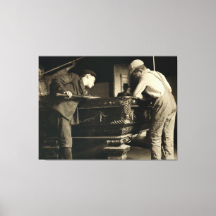 Lienzo Jostle de niños para la clasificación en la mesa d