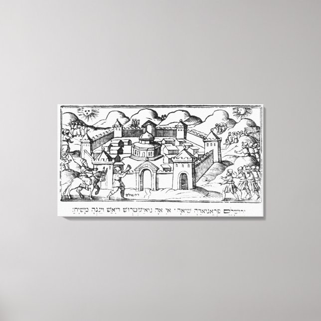 Lienzo Josué en las paredes de Jericó (Anverso)