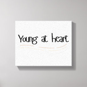 Lienzo Joven de Corazón – Tipografía Vintage Minimalista