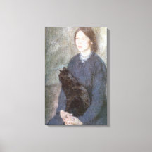 Joven sosteniendo un gato negro (de Gwen John)