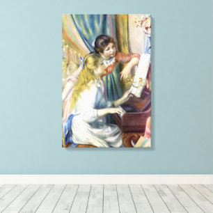 Lienzo Jóvenes Chicas en el piano por Pierre Renoir