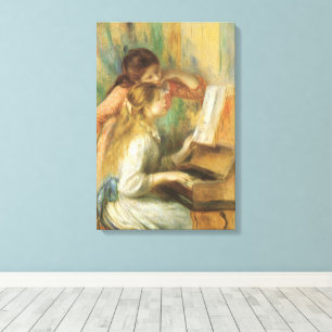 Lienzo Jóvenes muchachas al piano de Pierre Renoir