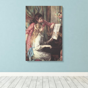 Lienzo Jóvenes niñas al piano de Pierre Renoir