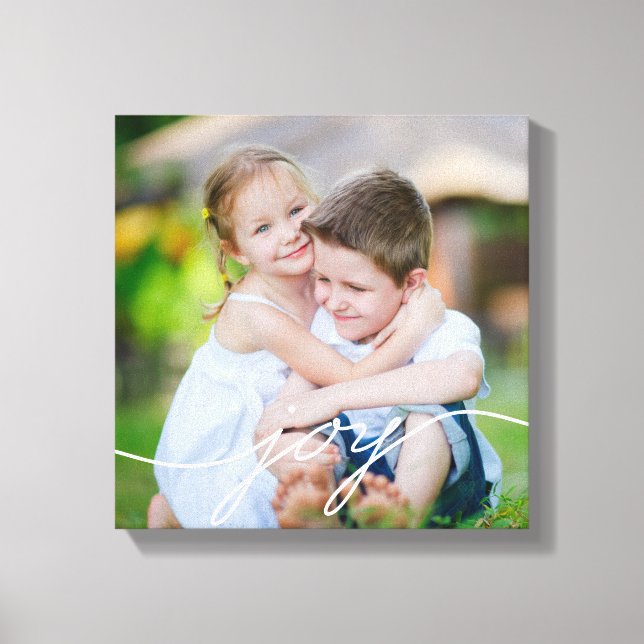 Lienzo JOY Writing Personalizado Photo Canvas (Anverso)
