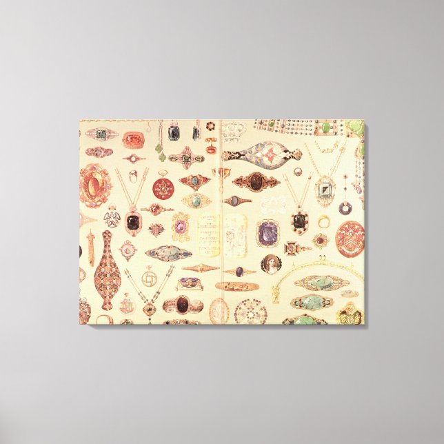 Lienzo Joyería del "Catálogo Tiffany", 1890 (Anverso)