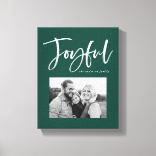 Lienzo Joyful Script Verde