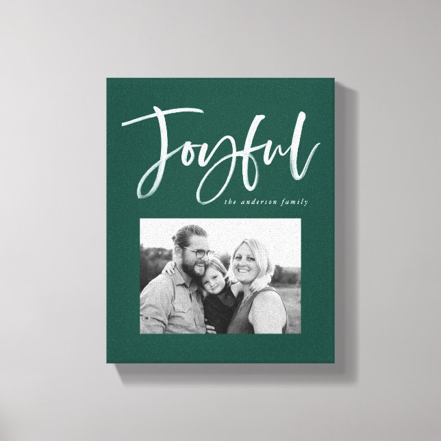 Lienzo Joyful Script | Verde (Anverso)