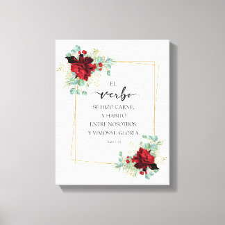 Lienzo Juan 1 14, Spanish bible verse