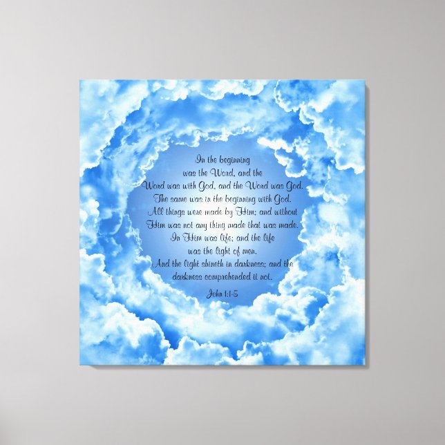 Lienzo Juan 1:1-5 (Anverso)